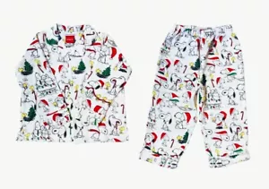 New Pottery Barn Kids Size 4 Holiday Peanuts Snoopy Flannel Pajama Shirt & Pants - Picture 1 of 1