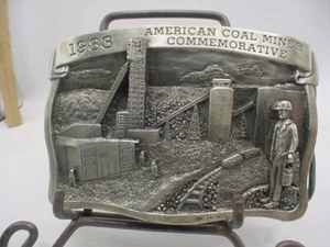 American Coal Miner 1983 conmemorativo edición limitada 3D hebilla de cinturón 1331/10.000 - Imagen 1 de 2