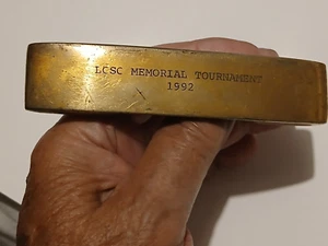 Gold Plated Golf Blade Putter RH ( NICE CONDITION) HEAD ONLY. - Picture 1 of 5