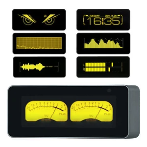 Hi end OLED Sound Level Meter Audio Spectrum Analyzer Digital Home Decor Clock - Picture 1 of 12