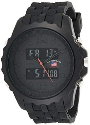 U.S. Polo Assn. Sport Men's Black Watch With Black Rubber Band - Image 1 of 4