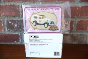 NEW ERTL 1/43 Scale Die-Cast 1932 FORD PANEL TRUCK Gift Tin Campbell's Soup  NIB