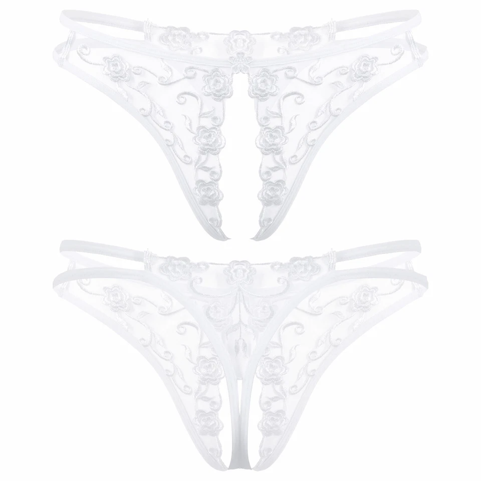 Damen String Tanga durchsichtige Low Rise Ouvert Slip T-Back Thong Unterwäsche - Bild 1 von 1