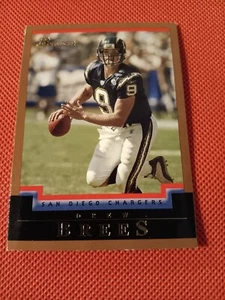 2004 DREW BREES BOWMAN GOLD NFL CARD #73 CHARGERS PURDUE NO SAINTS  - Picture 1 of 3