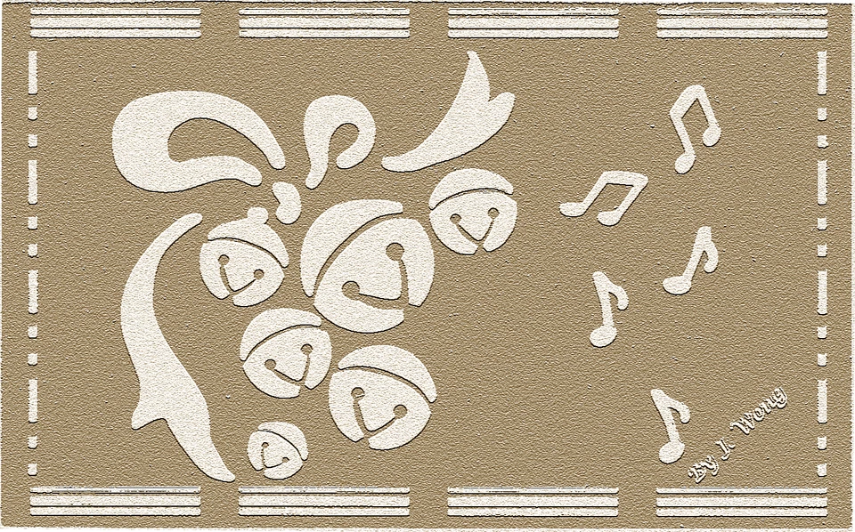 Embossingschablone Prägeschablone Metallschablone Weihnachtsglöckchen  (E-039) - Bild 1 von 1