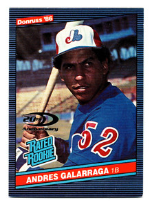 2001 Donruss Rookie Reprint RR10 Andres Galarraga Montreal Expos 0624/1986