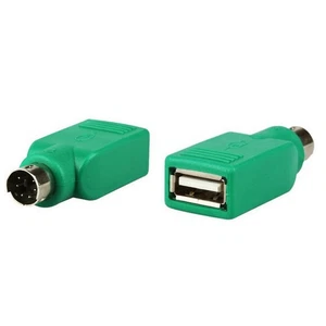 2X USB Female in to Male Adapter Converter for PS2 Computer Keyboard Mouse - Picture 1 of 5