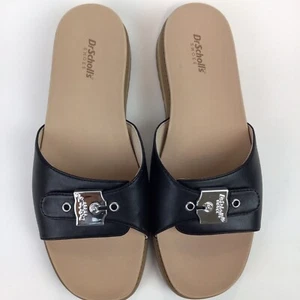 New Dr Scholls Island Icon Sandals Women's 11W Black Buckle Comfort Slide - Picture 1 of 6