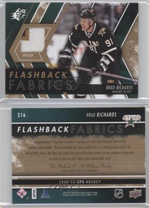 2014-15 SPx Flashback Fabrics Patch /15 Brad Richards #216 Patch