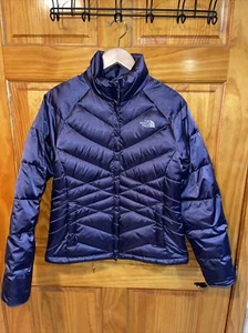 The North Face Aconcagua 550 Puffer Zip Jacket A6ET F13 Purple Womens Sz Medium - Picture 1 of 8