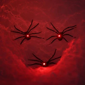 Halloween LED Spinne Licht Dekoration Batteriebetrieben Spukhaus Requisite | UK - Bild 1 von 3