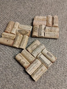Handcrafted Wine Cork Coaster Set Of 3 - Picture 1 of 2
