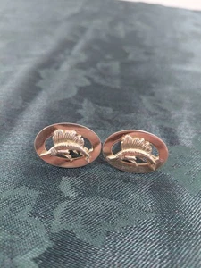 Vintage Manschettenknöpfe goldfarben Marlin Fisch - Bild 1 von 3