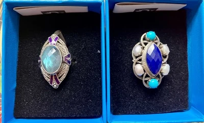 ANILLO DE PLATA ESTERLINA CON PIEDRAS PRECIOSAS PRASIOLITA DE 4 QUILATES NICKY MAYORDOMO 6 ** Regalo de Navidad MG Foto 1 de 3