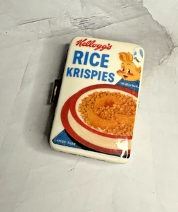 ULTRA SELTENE Porzellan aufklappbare Schmuckschatulle Kellogg’s RICE KRISPIES schwer zu finden PHB - Bild 1 von 6