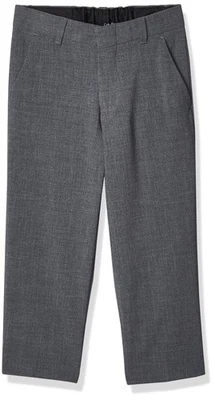Calvin Klein Boys Flat-Front Bi-Stretch Pant Straight Leg Grey Heather Size 14 - Image 1 of 4