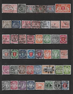 DANZIG     ONE PAGE VARIOUS USED ISSUES  1921 - 1939 (C) - Image 1 of 2