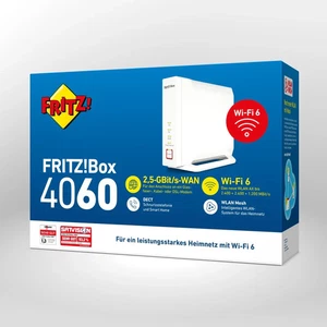 Fritz! Caja 4060 WLAN Router Fibra Cable Dsl-Modem Tribanda Wifi Internacional - Picture 1 of 7