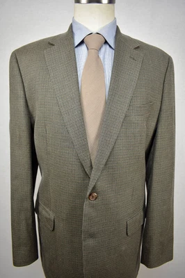 Ralph Lauren Brown Houndstooth Check Wool Two Button Sport Coat Size: 42L - Image 1 of 4
