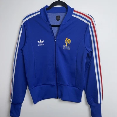 Chaqueta Adidas De Colección Azul Francia 1974 FIFA Chaqueta de Pista Fútbol Les Bleus Usada en Excelente Condición Foto 1 de 4