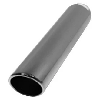 304 SS Round 15 Exhaust Tip Degree Rolled Edge Angle Cut Weld-On Black Chrome Foto 1 de 2