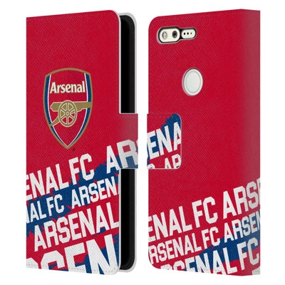 OFFICIAL ARSENAL FC CREST AND GUNNERS LOGO LEATHER BOOK CASE FOR GOOGLE PHONES - Image 1 of 4