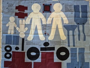 NOS Vtg CUT & SEW PANEL "Joseph & Isaac" JOAN KESSLER Concord Fabrics DOLLS - Picture 1 of 3