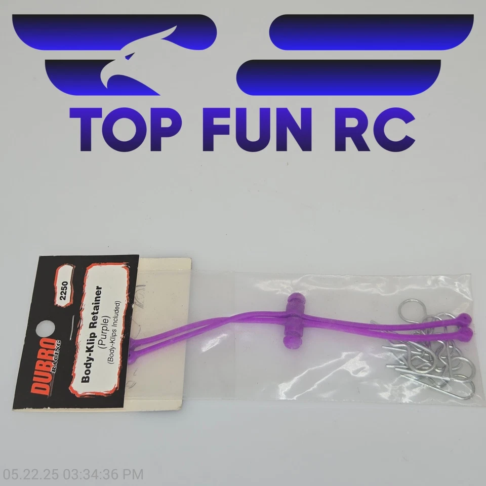 Du-Bro RC 2250 Body-Klip Retainer, Purple, Clips Included - Image 1 of 1