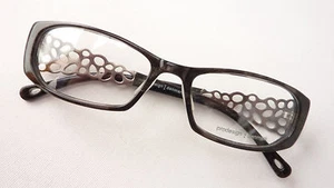 Damenbrille Brillenfassung Gestell Designbügel breit anthrazit Form schmal Gr. M - Picture 1 of 4