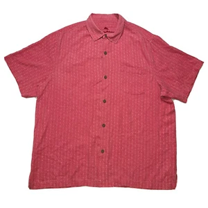 Tommy Bahama Herren Knopfhemd Gr. XL XLarge korallenrot hawaiianische Seide Shirt - Bild 1 von 9