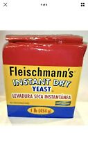 Fleischmann's Instant Dry Yeast Fast Acting No Preservatives 1Lb Free Shipping
