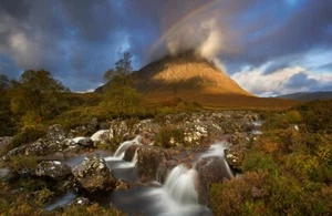 Fototapete-VLIES-WASSERFALL-(8166S)-Wand-Tapete-Nach-Maß-Berg Felsen Gebirge XXL - Bild 1 von 1