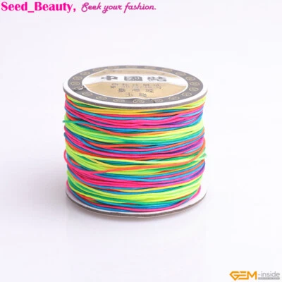 0.8mm Chinese Knotting Nylon Thread Handcraft Braid Rattail Cord Rope 120 Meter - Image 1 of 4