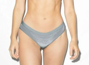 American Apparel Women's Clear Blue/Silver Sparkle Stretch Velvet Brief Size 2XL - Picture 1 of 3