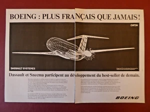 9/1986 PUB BOEING 7J7 STURMSYSTEME CATIA SNECMA UDF MOTOR FRANZÖSISCHE ANZEIGE - Bild 1 von 1