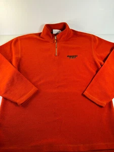 Vintage 90’s Aeropostale Aero-Tec 1/4 Zip Fleece Pullover Sz LRG Orange EUC! - Picture 1 of 9