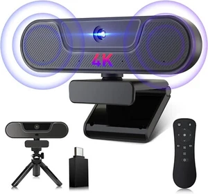 Webcam Kamera 4K mit Mikrofon und Stativ Privat für PC Computer Desktop B393 - Bild 1 von 9