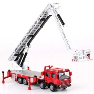 1:50 Fire Rescue Truck Toy Diecast Model Ladder Climbing Car Trucks Toys - Picture 1 of 12
