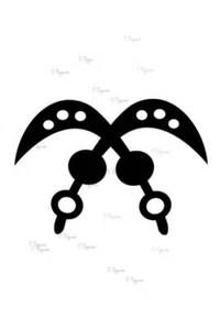African Symbol (sword of war) Vinyl Decal Sticker for Home, wall, décor, bar - Picture 1 of 12