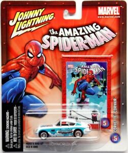 2004 Johnny Lightning Marvel #05 Spiderman Corvette Corvair