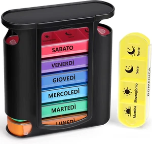Opret Portapillole Settimanale ITALIANO, Portapillole Giornaliero Grande, Porta - Foto 1 di 11