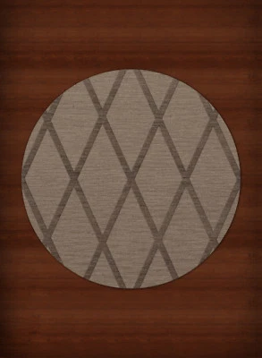 Gray Transitional Hand Hooked Diamonds Criss-Cross Area Rug Geometric DV11 - Image 1 of 2