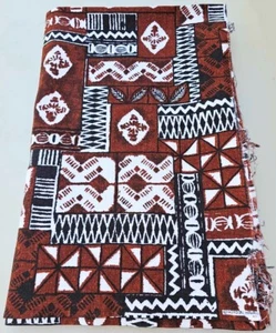 Bark Cloth Fabric 3 Yd X 42" W Brown Black White Gordon Hawaiian Fabric Vintage? - Picture 1 of 5