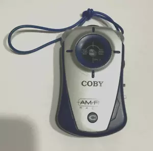 COBY Original CX-71 Blue Mini Pocket Portable AM/FM Radio Tested Work - Picture 1 of 2