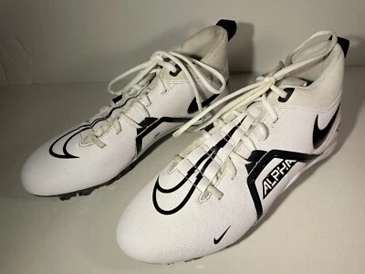 Nike Alpha Menace Varsity 3 Men's 10.5 Football Cleats White Black CV0586-100 - Image 1 of 4