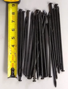 25 Pack of 60d Black Nails 8" - Heavy Duty Steel, For Construction Carpentry - Picture 1 of 3