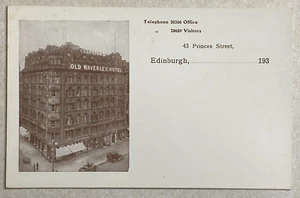 F1615 Postcard Old Waverley Hotel Edinburgh 1930's - Picture 1 of 2