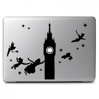 Peter Pan Big Ben Flying for Macbook Air Pro Laptop Car Window Decal Sticker DIY - Image 1 of 4