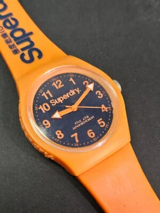 Superdry Mens Analogue Quartz Watch Silicone Strap Prange with Black Dial 5 ATM - Picture 1 of 10