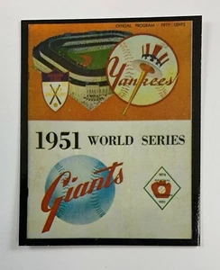 World Series Program Cover Card 1951 New York Yankees vs New York Giants WS1 - Picture 1 of 2